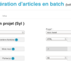 oUtil intégré pour tirages « batch »