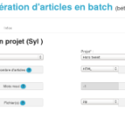 oUtil intégré pour tirages « batch »